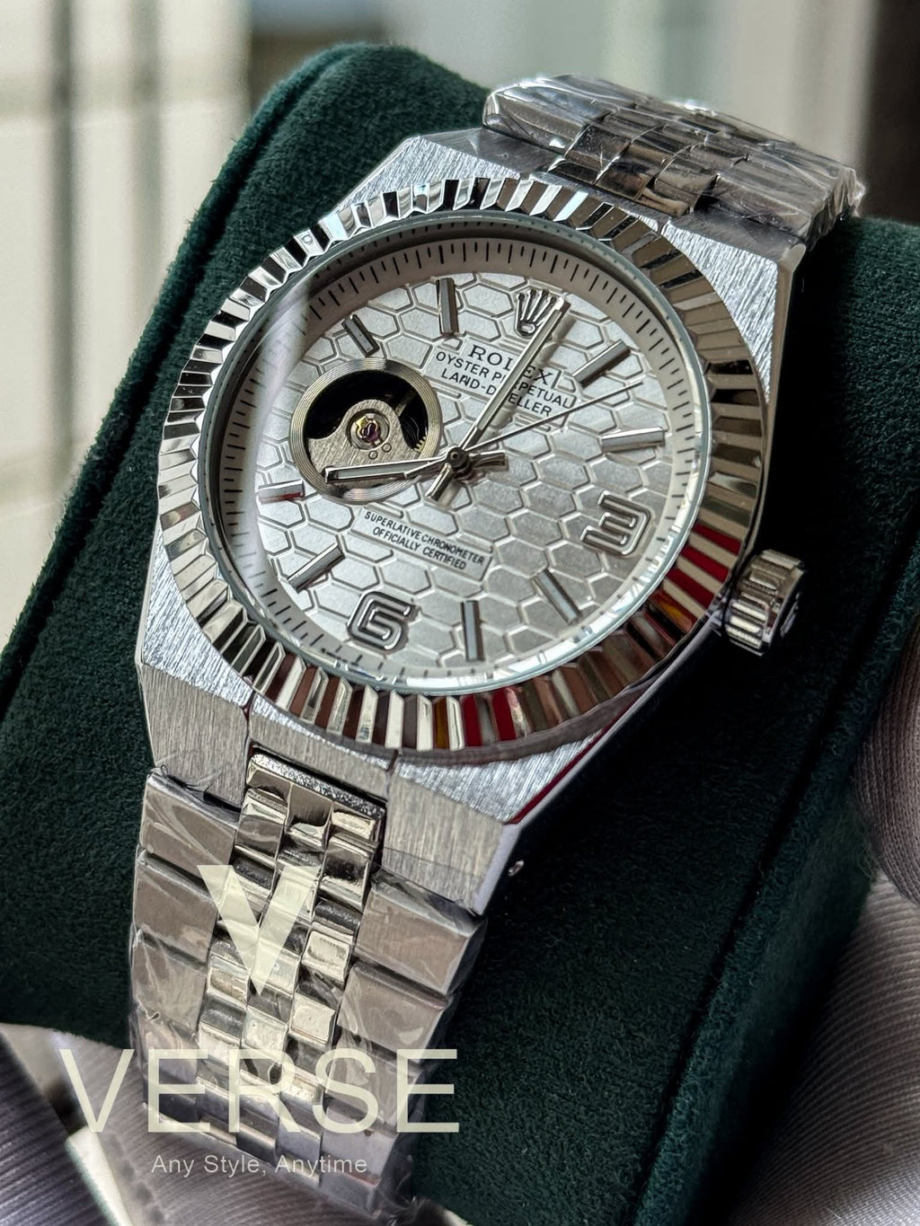 Rolex Land - Dweller Automatic White - Silver Dial AA - VERSE - 