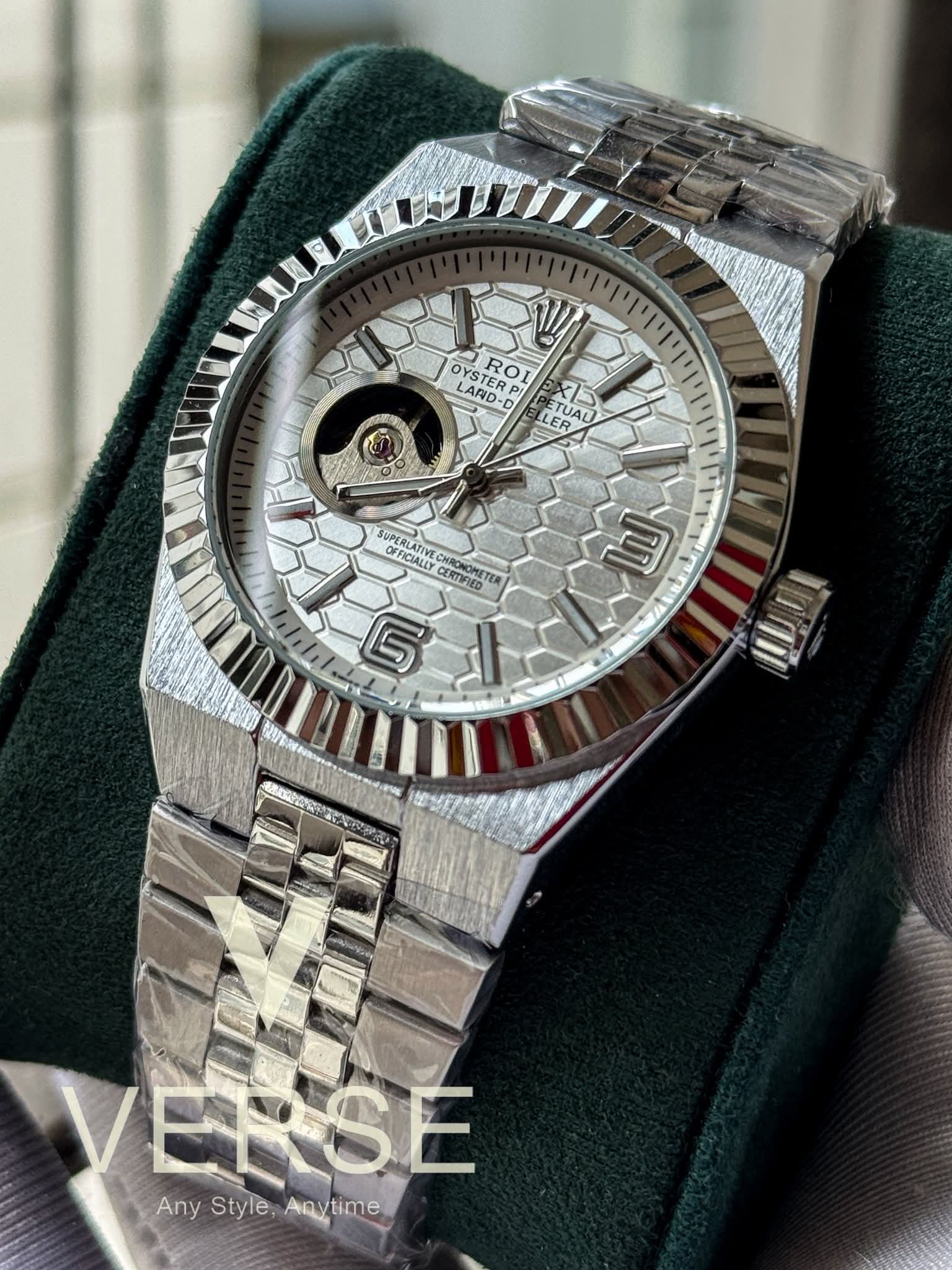 Rolex Land - Dweller Automatic White - Silver Dial AA - VERSE - 