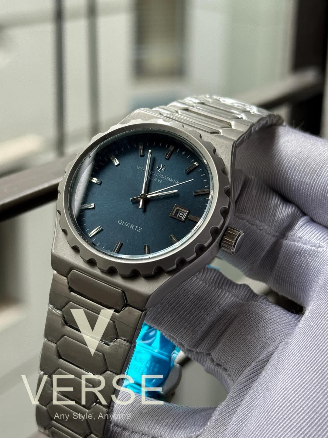 Vacheron Constantine Quartz Silver Chain Blue Dial AA - VERSE - 