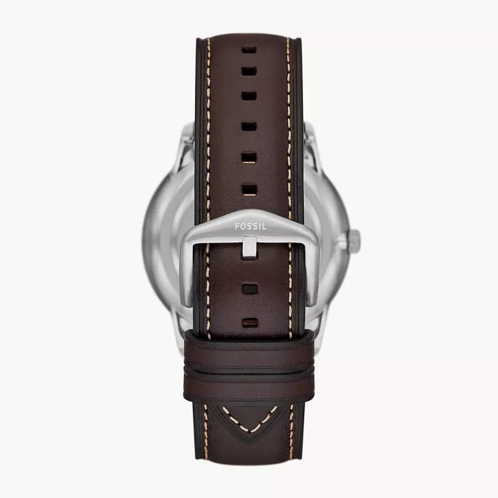 Fossil FS5905 Neutra Moonphase Multifunction Silver Dial Brown Leather Men's Watch | Fossil FS5905 - VERSE - 