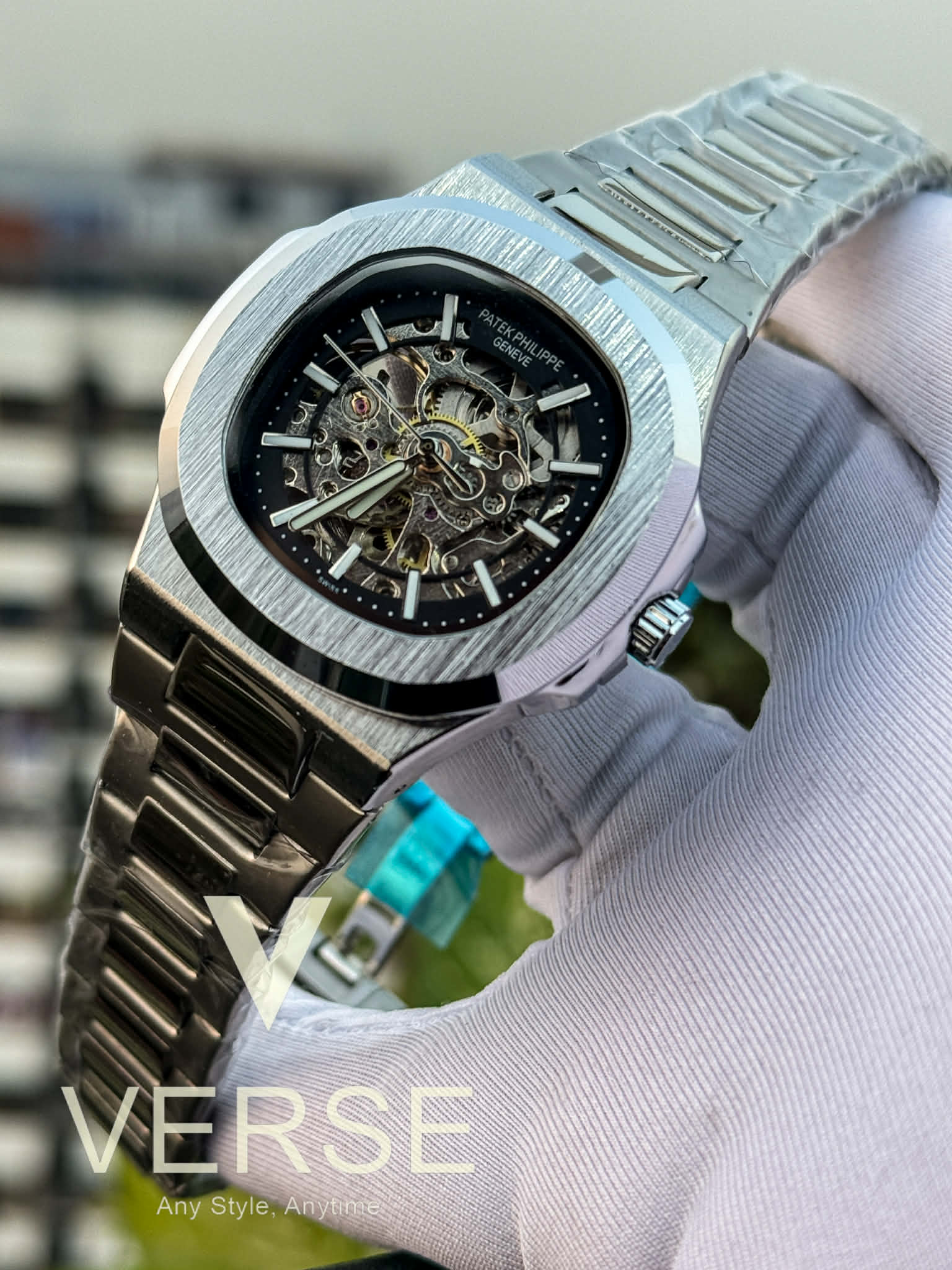 Patek Philippe Nautilus Automatic | Black Skeleton Dial - VERSE - 