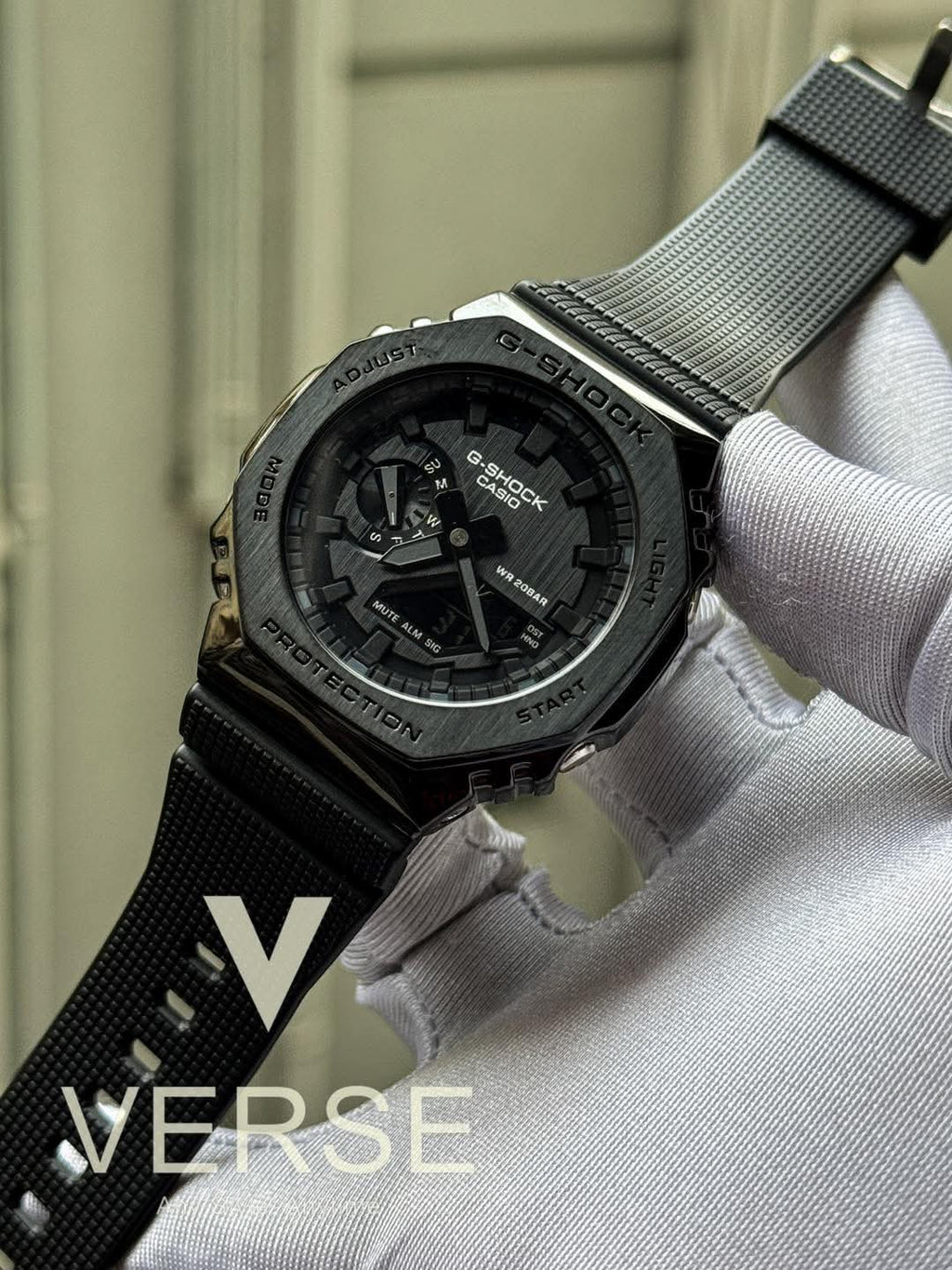 Casio G - Shock GM - 2100 - 1A Full Black Triple A - VERSE - 