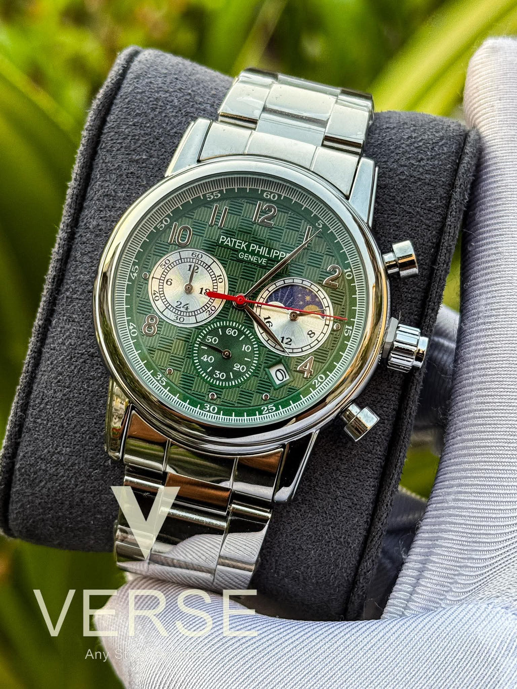 Patek Philippe Chronograph Chain Green Dial AA - VERSE - 