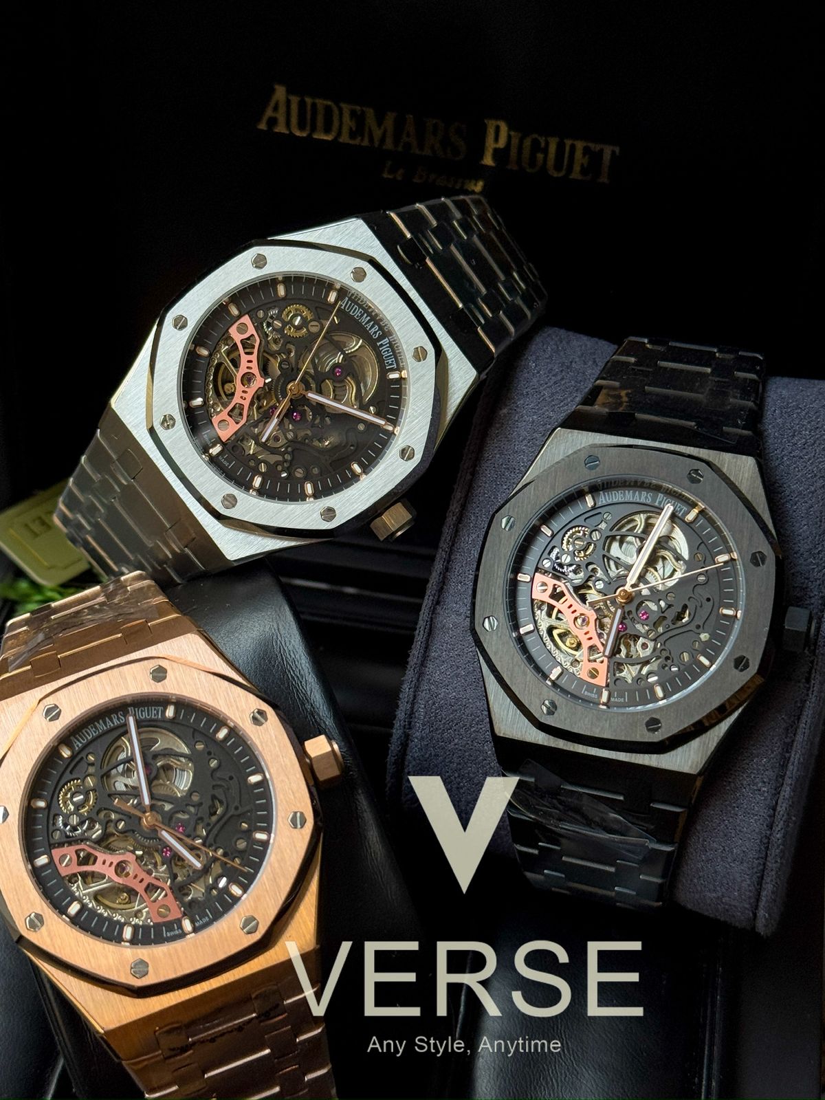 Audemars Piguet Royal Oak Double Balance Wheel Openworked 15407ST – 41mm Silver Stainless Steel Skeleton Watch Euro