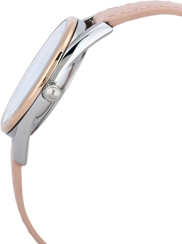 Daniel Klein DK.1.12371-6 Women’s Gold-Tone Watch with Silver Dial & Pink-Beige Leather Strap| Daniel Klein DK.1.12371-6VERSE