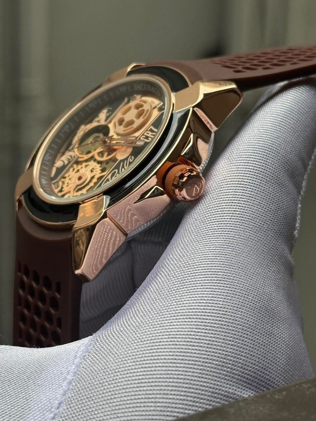 JACOB & CO CR7 Automatic Brown Belt Rose Gold Case AA - VERSE - 