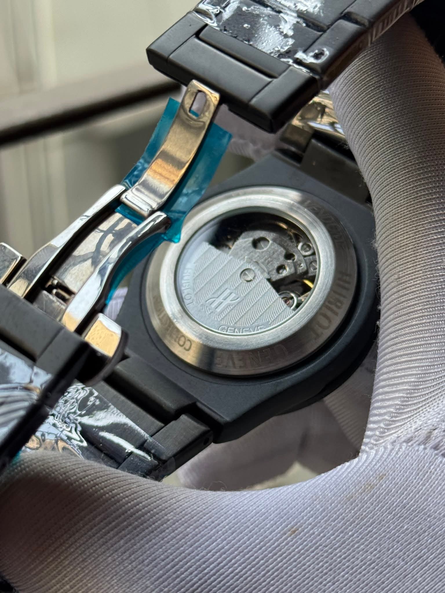 Hublot Automatic Black Chain Openworked Black Dial AA - VERSE - 