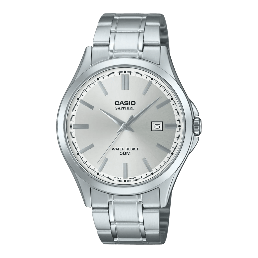 Casio MTS - 115D - 7AV Sapphire White Dial Men's Stainless Steel Watch | Casio MTS - 115D - 7AV - VERSE - 
