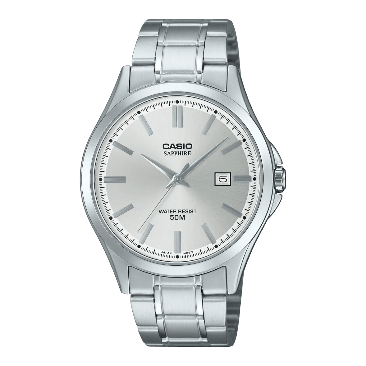 Casio MTS - 115D - 7AV Sapphire White Dial Men's Stainless Steel Watch | Casio MTS - 115D - 7AV - VERSE - 