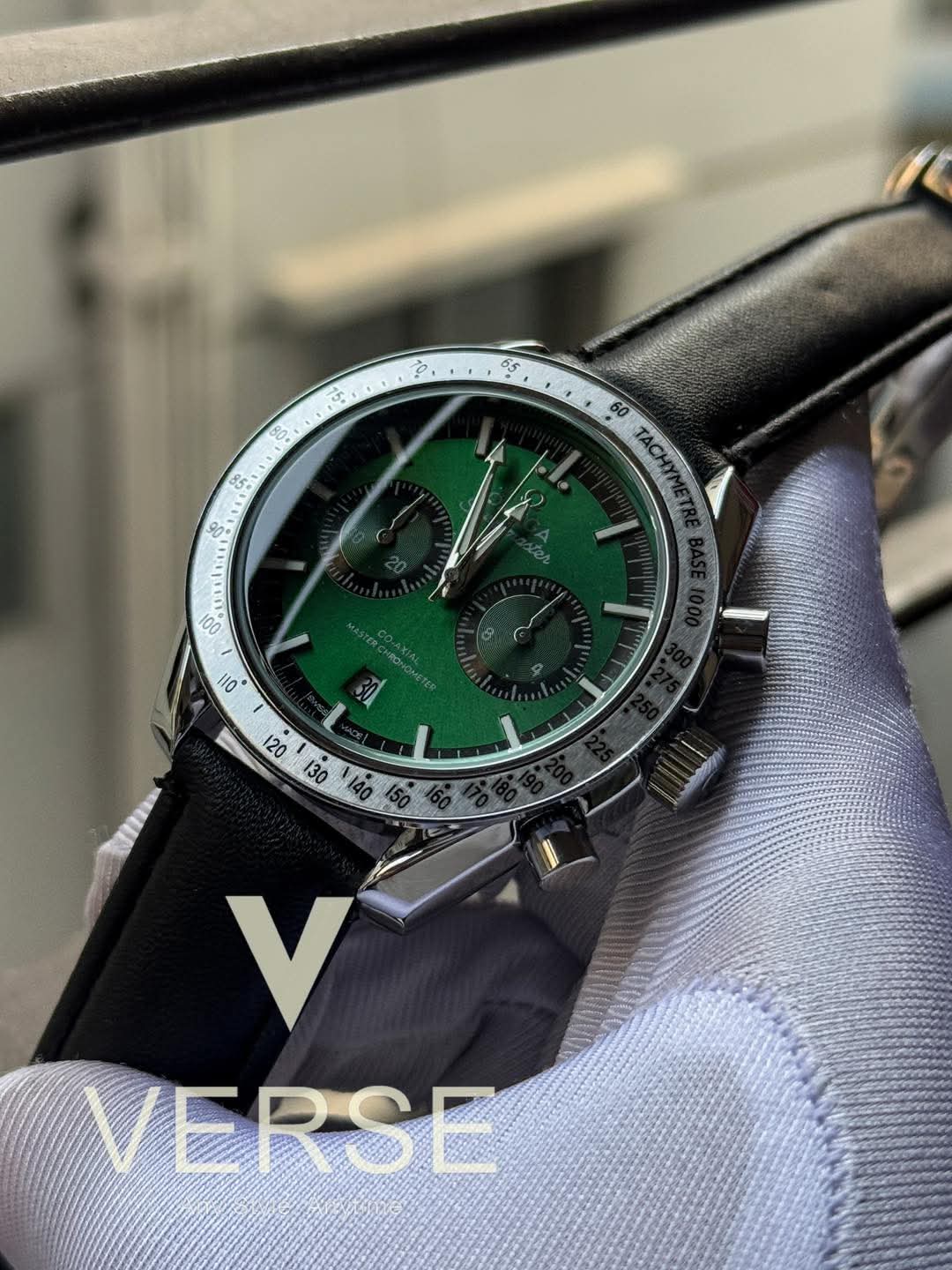 Omega Speedmaster 57 Black Belt Green Dial AA - VERSE - 