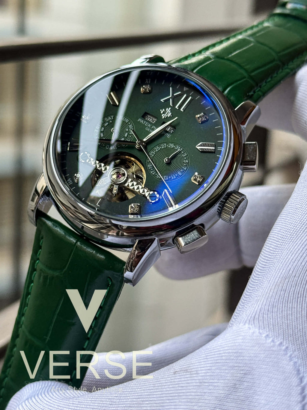 Patek Philippe Grand Flywheel Complication | Green Dial - Semi AAA - VERSE - 