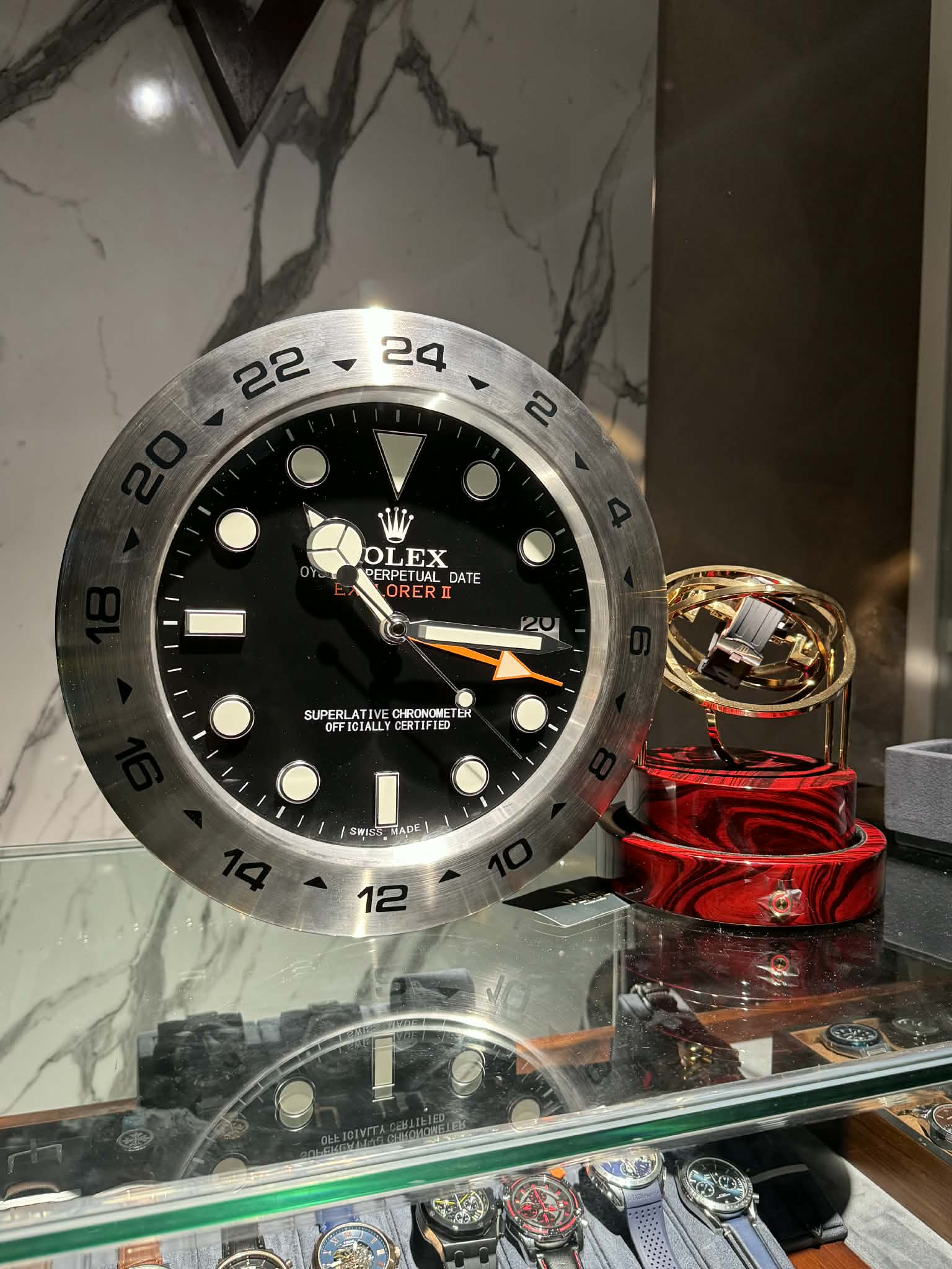 Rolex Explorer II Wall Clock - Black Dial - VERSE - 