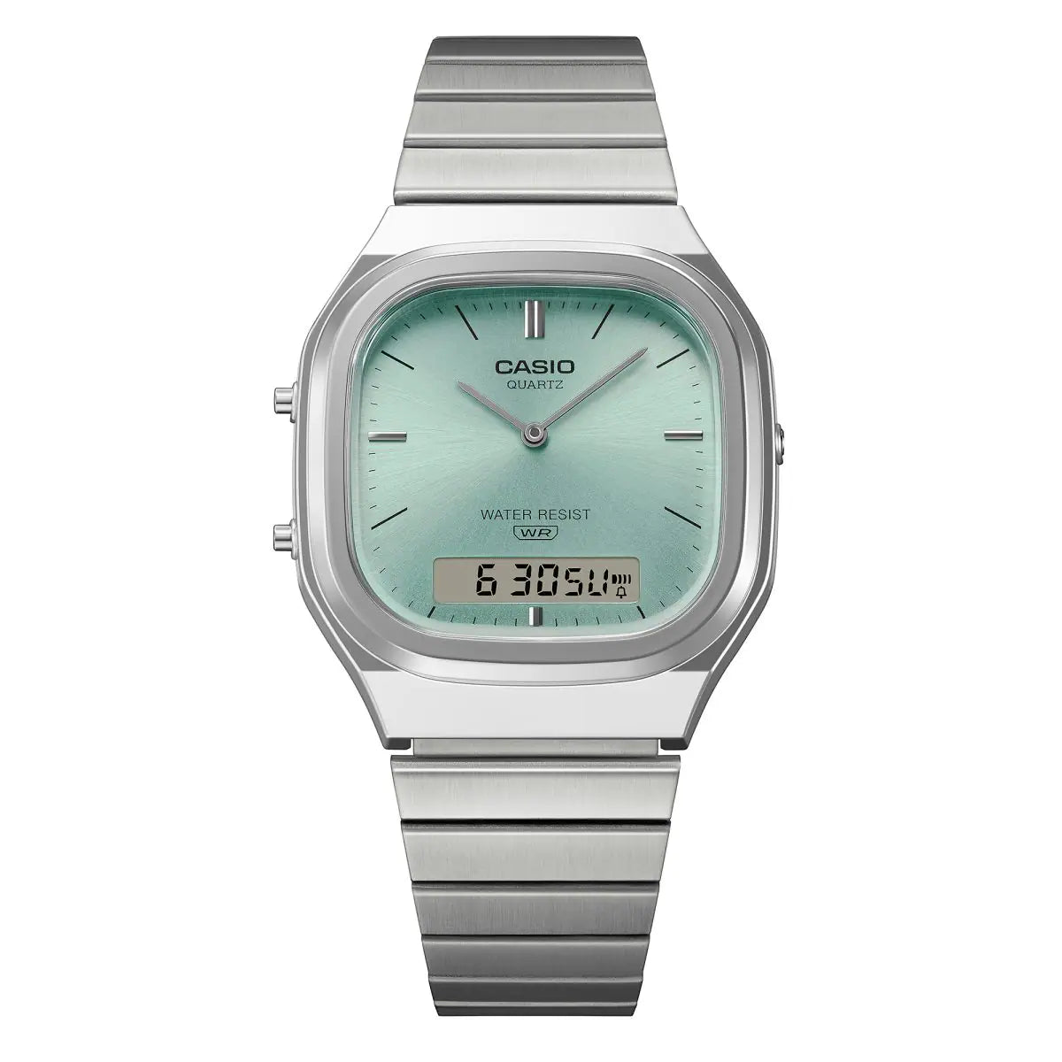 Casio Vintage AQ-240E-2ADF Light Blue Dial Stainless Steel Unisex Watch | Casio AQ-240E-2ADF