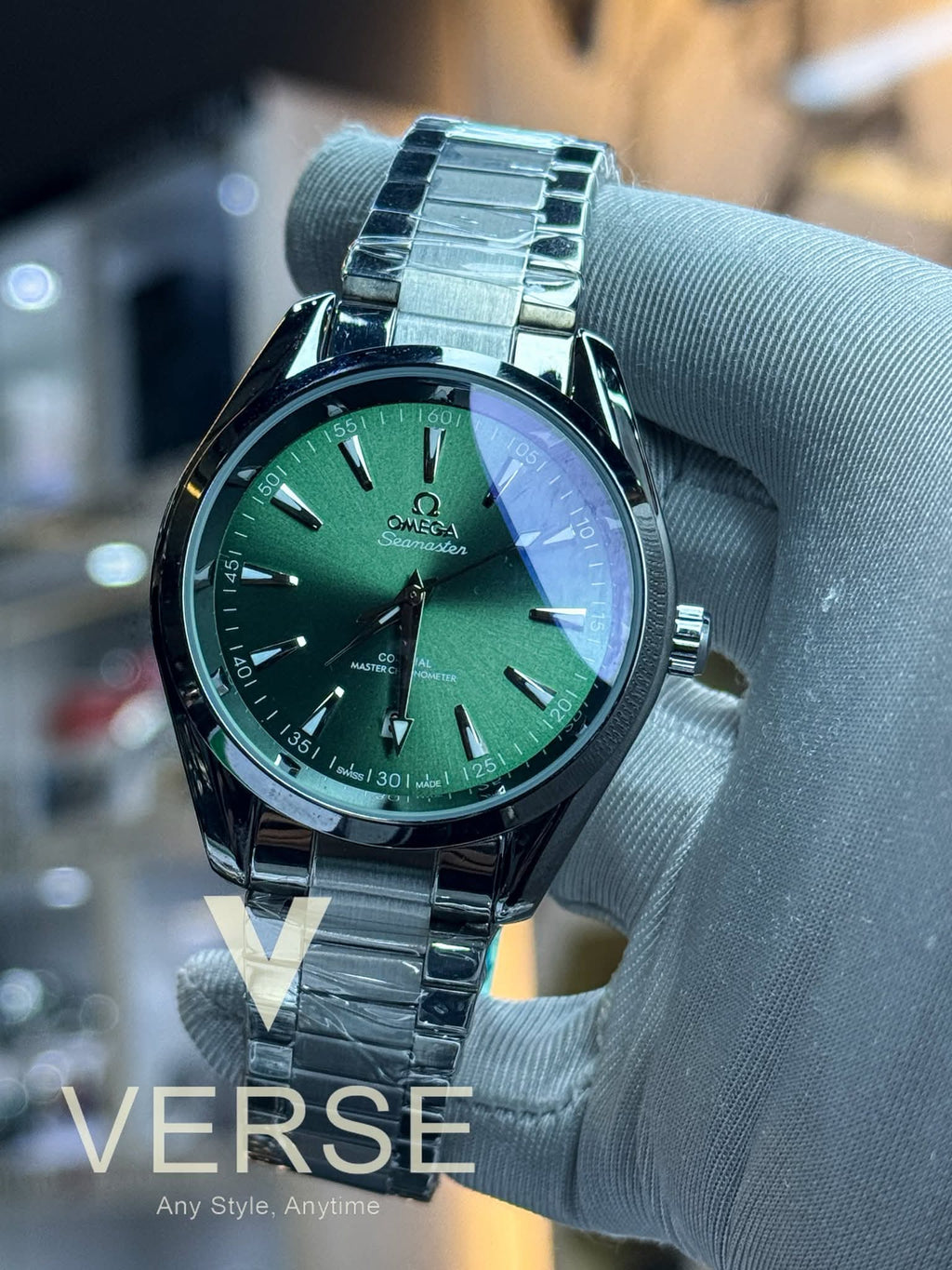Omega Seamaster AquaTerra Automatic Sunburst Emerald Green Dial AA - VERSE - 