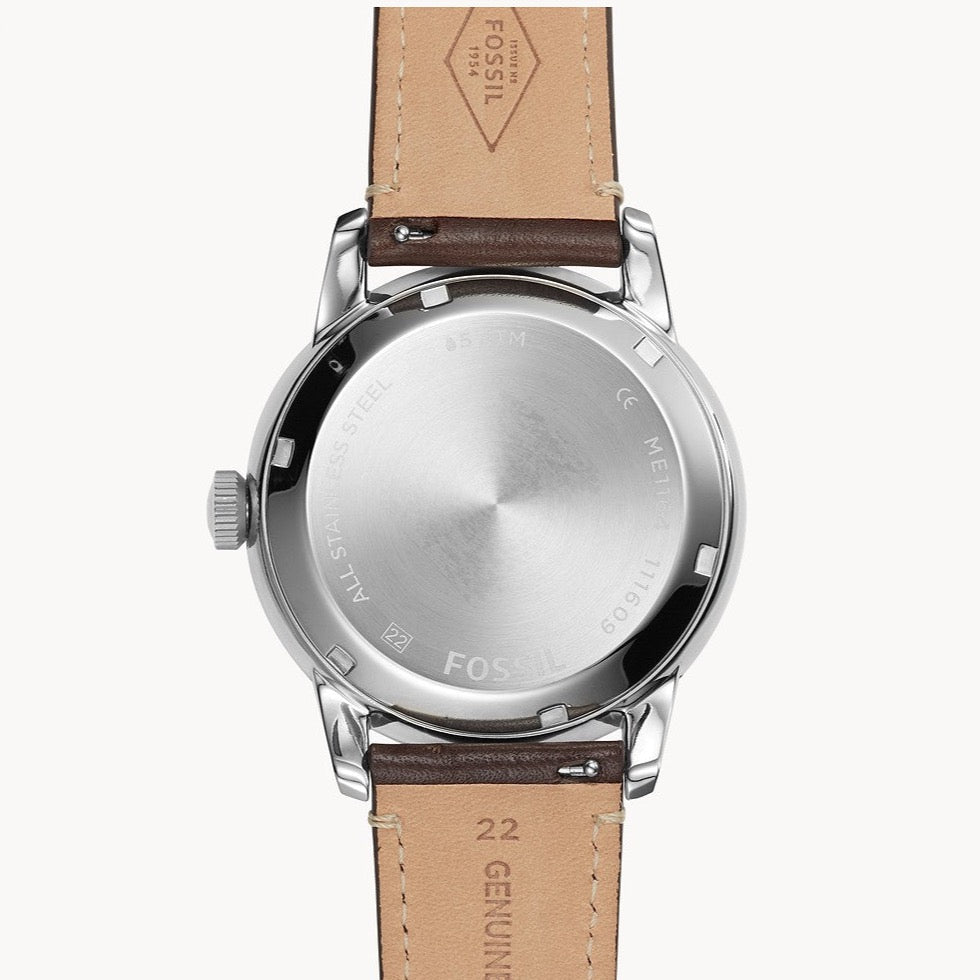 Fossil ME1163 Townsman Twist Hybrid Multifunction Black Dial Brown Leather Men's Watch | Fossil ME1163 - VERSE - 