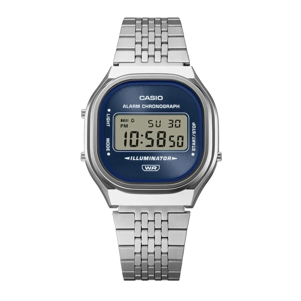 Casio Vintage A140WE-2A Digital Navy Blue Dial Stainless Steel Unisex Watch | Casio A140WE-2A