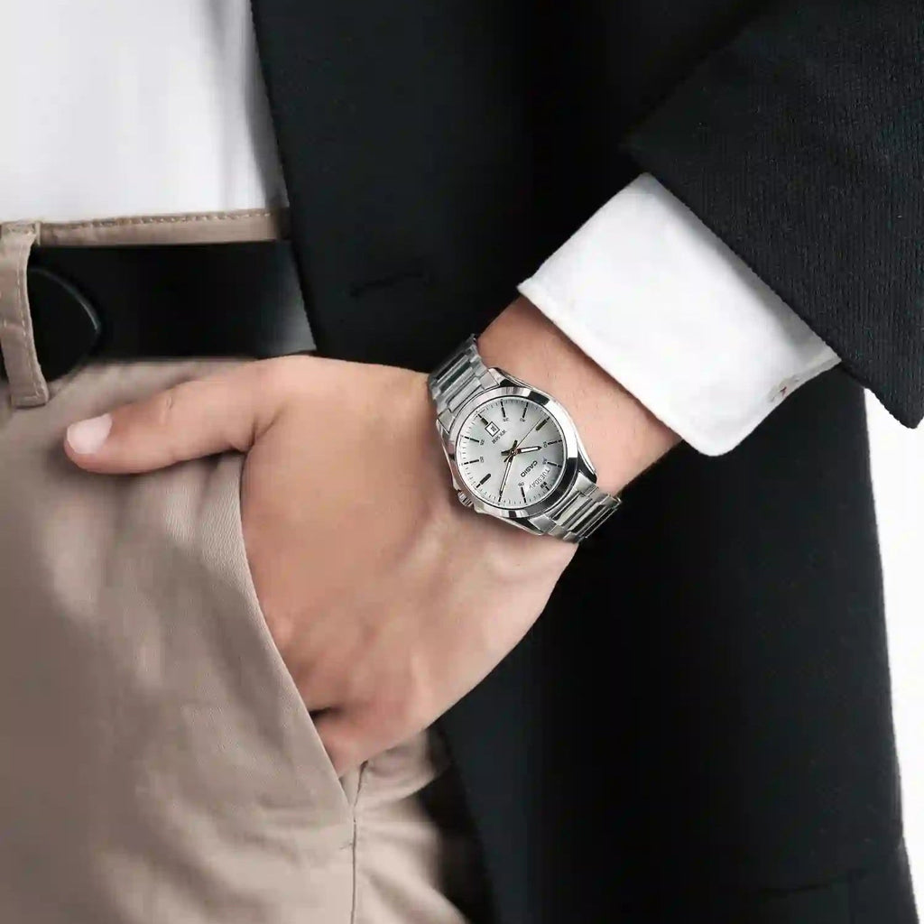 Casio MTP - 1370D - 7A3VDF Day - Date White Dial Men's Watch | Casio MTP - 1370D - 7A3VDF - VERSE - 