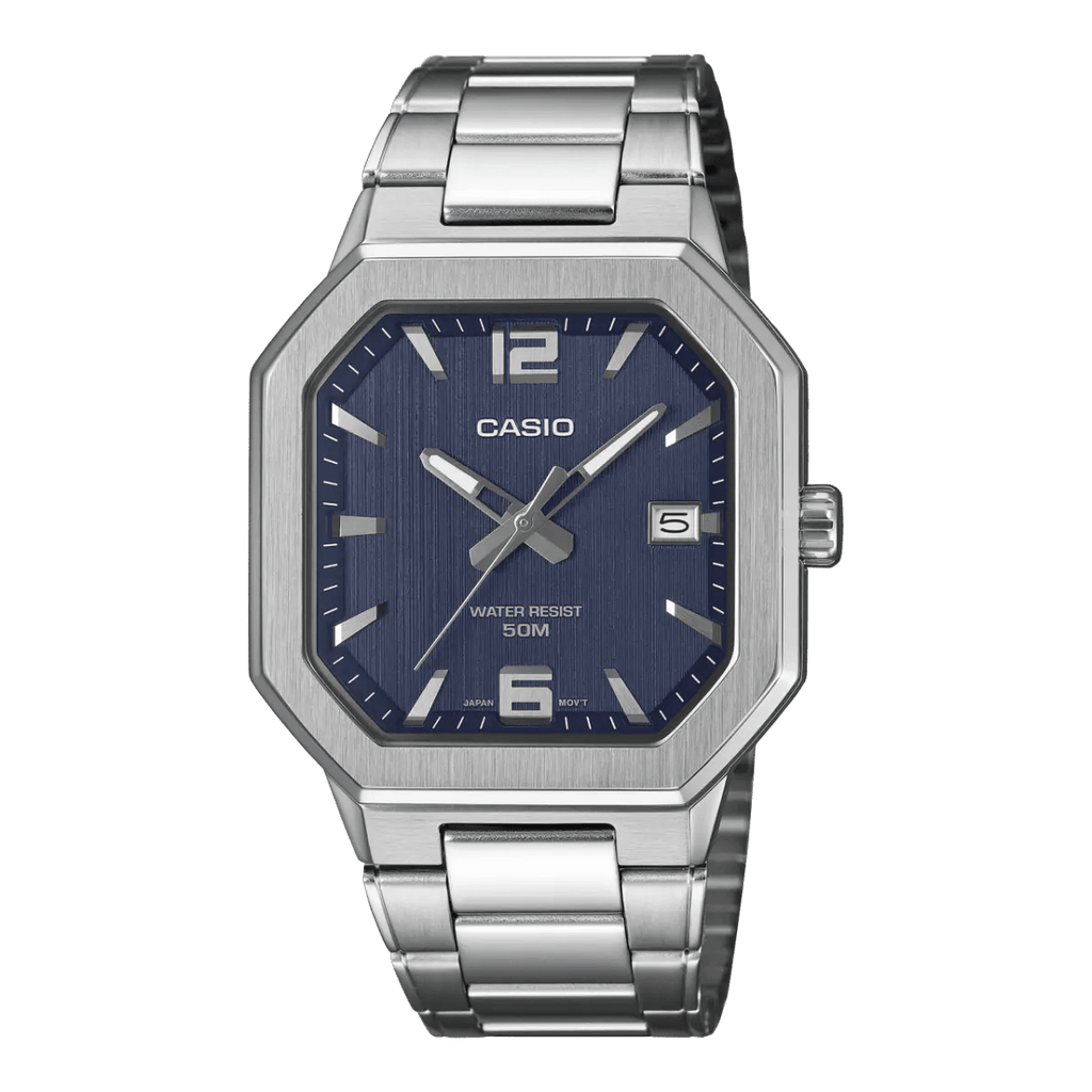 Casio MTP - B195D - 2AV Octagonal Sport Blue Dial Men's Stainless Steel Watch | Casio MTP - B195D - 2AV - VERSE - 