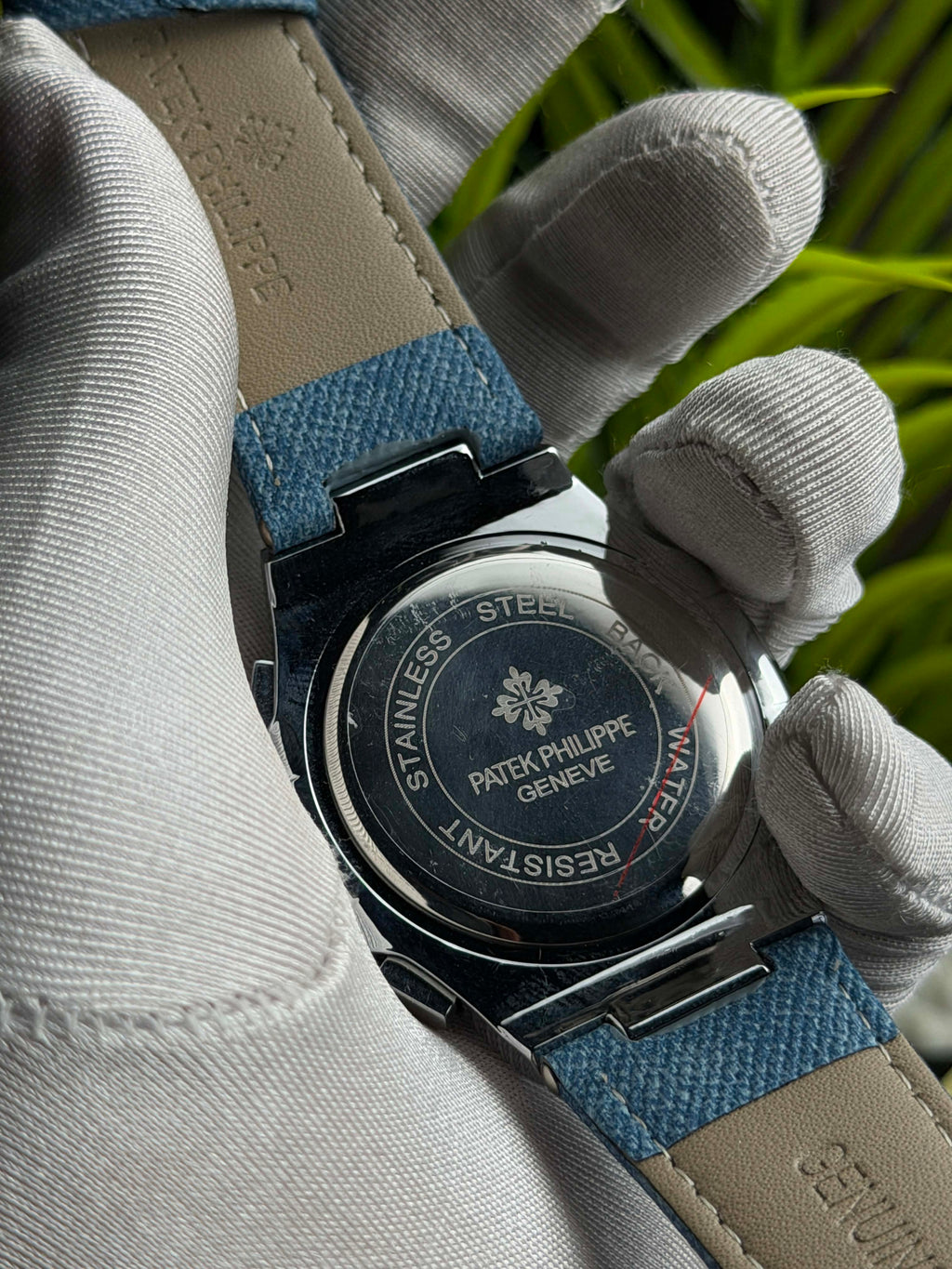 Patek Philippe Nautilus Flyback Quartz | Tiffany Dial Tiffany Denim Strap - ( Double A )