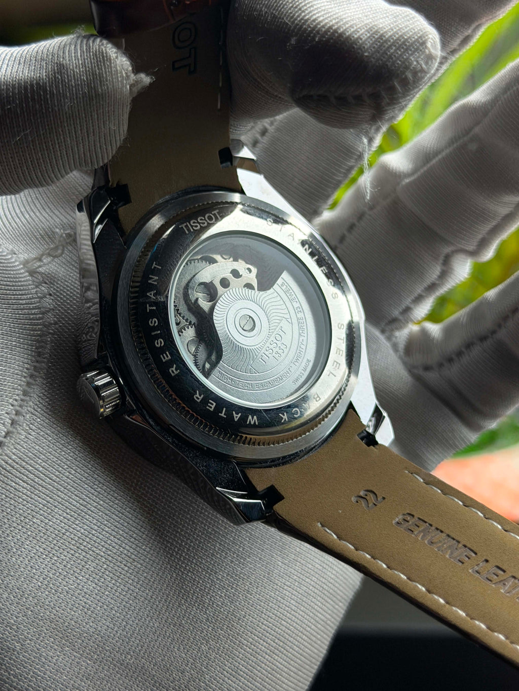 Tissot 1853 "Moonphase Open Heart" Automatic | Black Dial Black Leather - ( Semi Triple A )