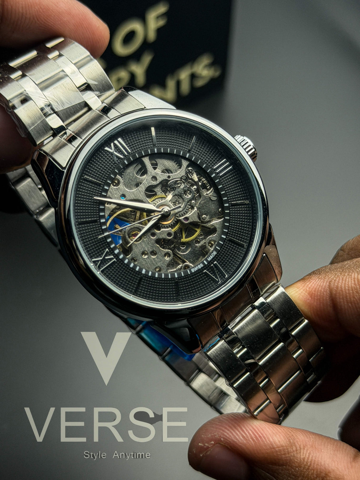 Tissot Chemin des Tourelles Automatic | Black Skeleton Dial - ( Double A )