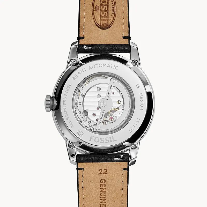 Fossil Townsman ME3104 Automatic White Dial Black Leather Men’s Watch| Fossil Townsman ME3104 - VERSE - 