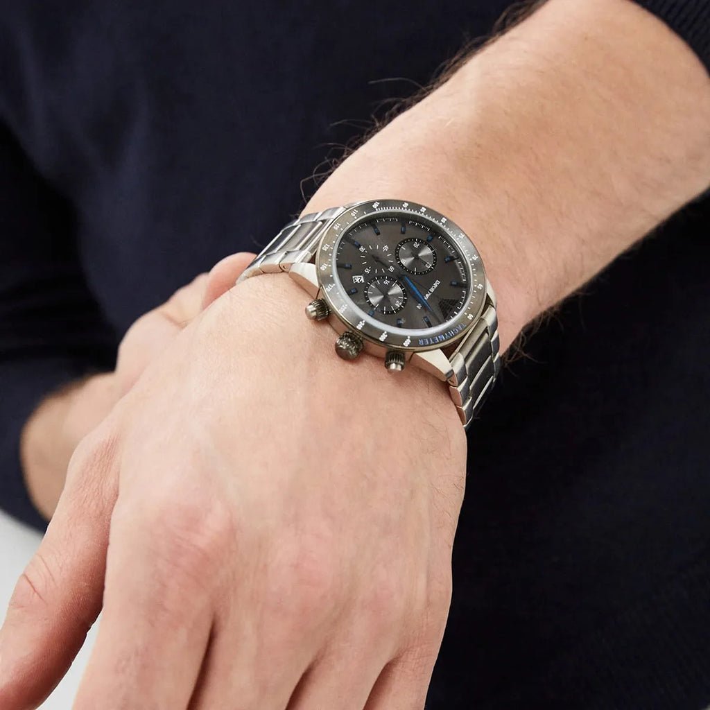 Emporio Armani AR11391 Mario Chronograph Two Tone Grey Dial Stainless Steel Men's Watch | Emporio Armani AR11391 - VERSE - 