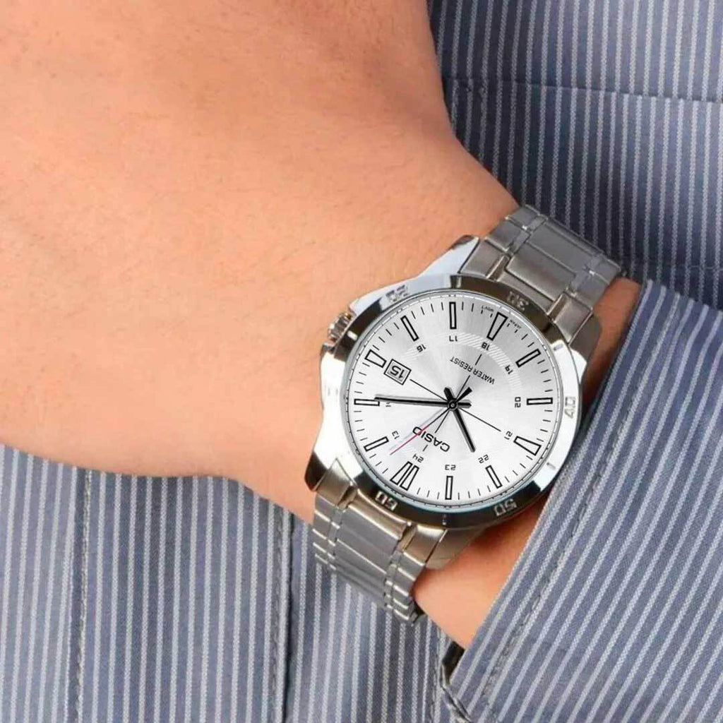 Casio MTP - V004D - 7CUDF Silver Dial Stainless Steel Men's Watch | Casio MTP - V004D - 7CUDF - VERSE - 