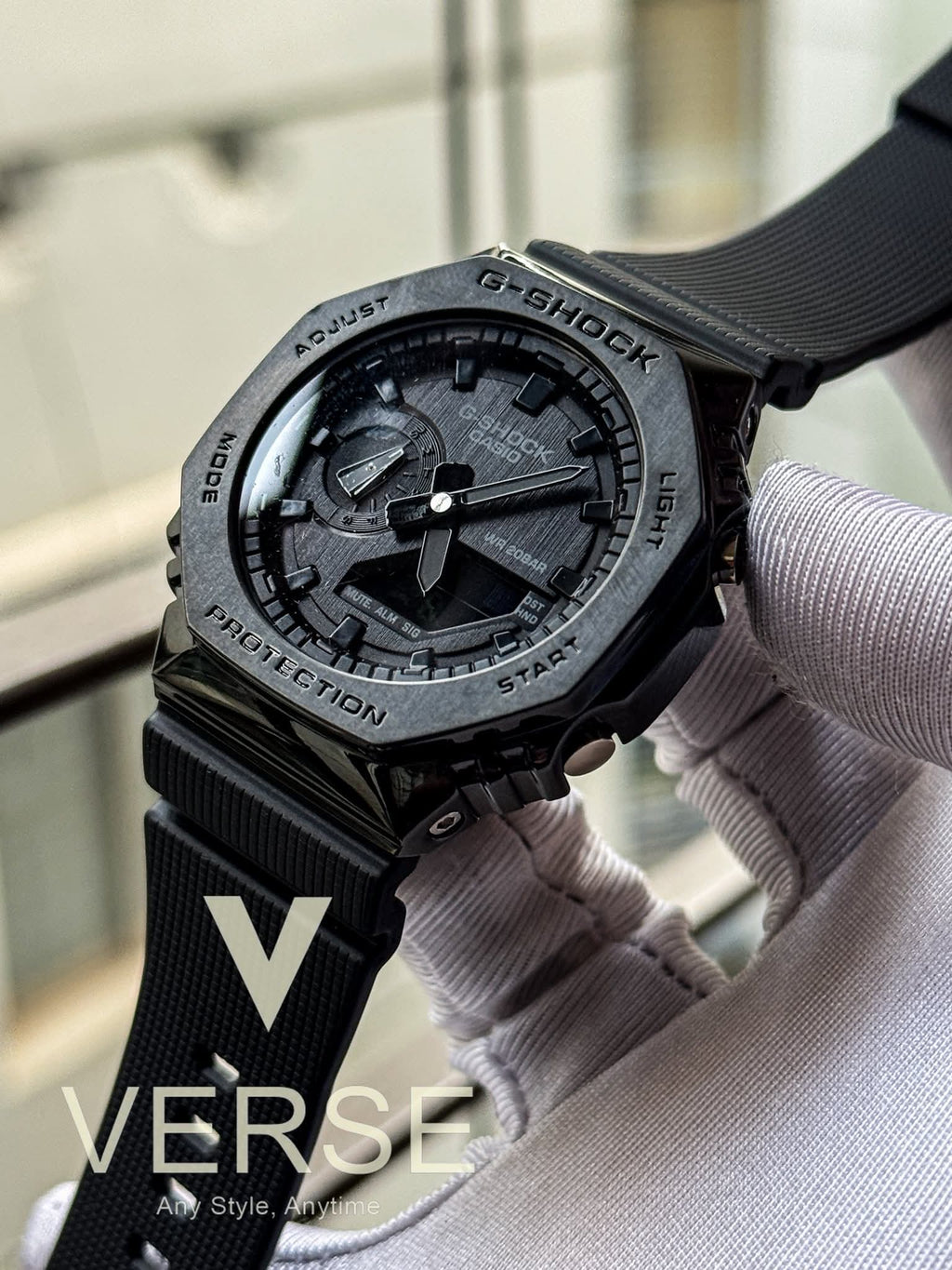 Casio G - Shock GM - 2100 - 1A Full Black Triple A - VERSE - 