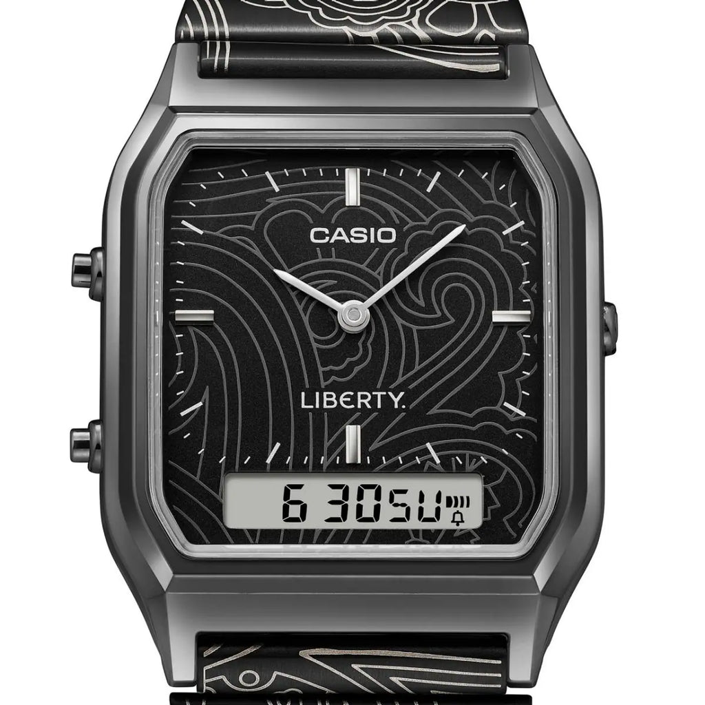 Casio Vintage AQ - 230EBLT - 1A Liberty Edition Men's Black Stainless Steel Watch | AQ - 230EBLT - 1A - VERSE - 