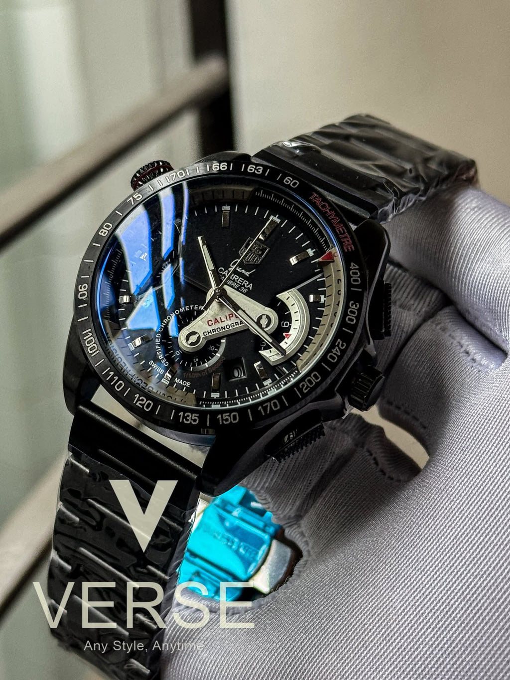 TAGHEUER Calibre 36 Black Chain Black Dial AA - VERSE - 