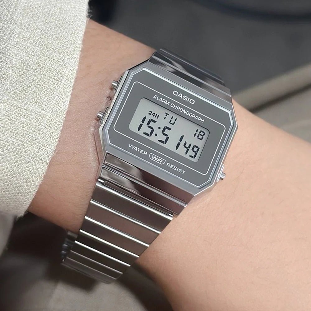 Casio Vintage A700WEV - 7ADF Digital Silver Dial Stainless Steel Unisex Watch | Casio A700WEV - 7ADF - VERSE - 