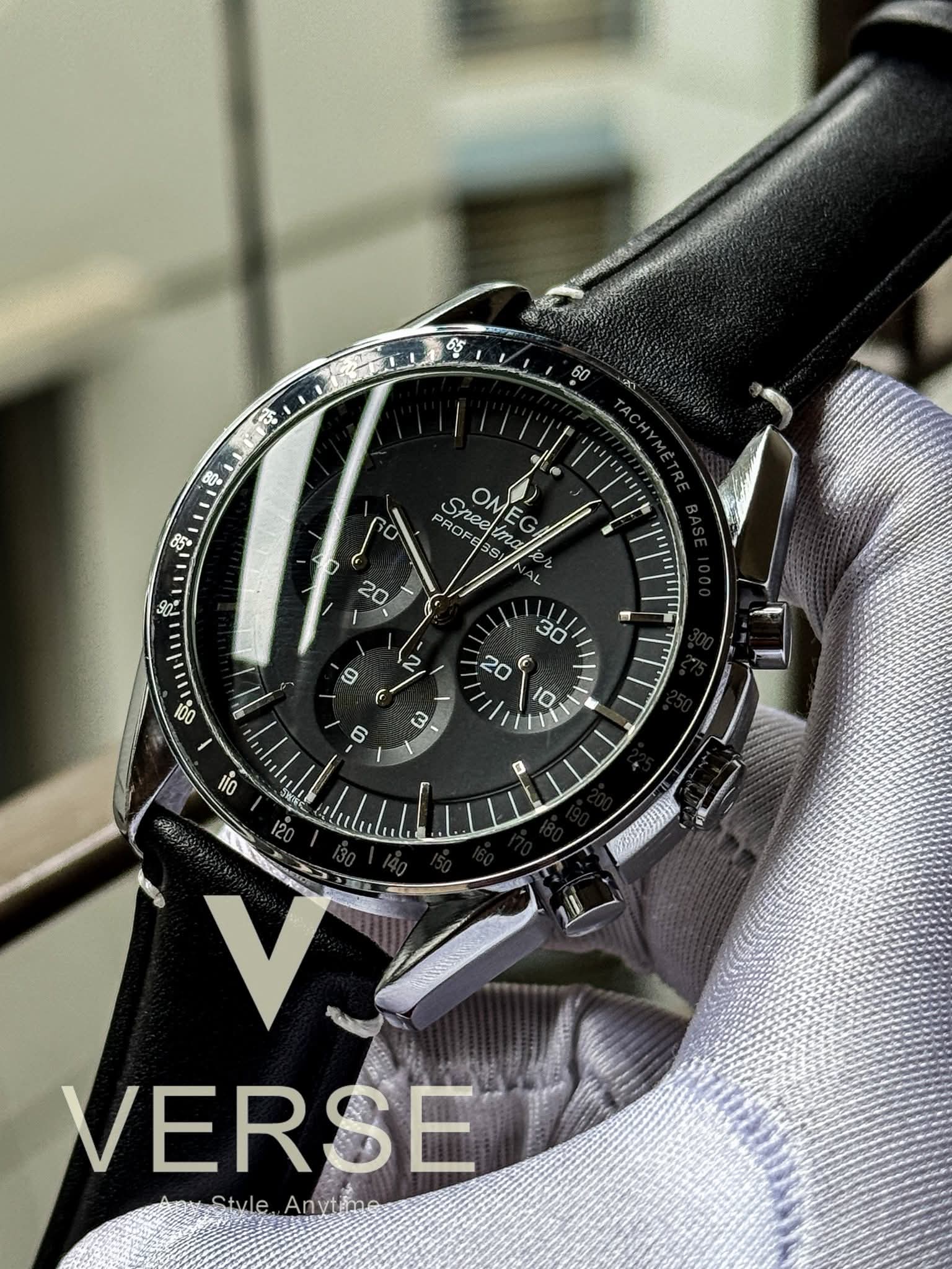 Omega MoonWatch Black Belt Black Dial AA - VERSE - 