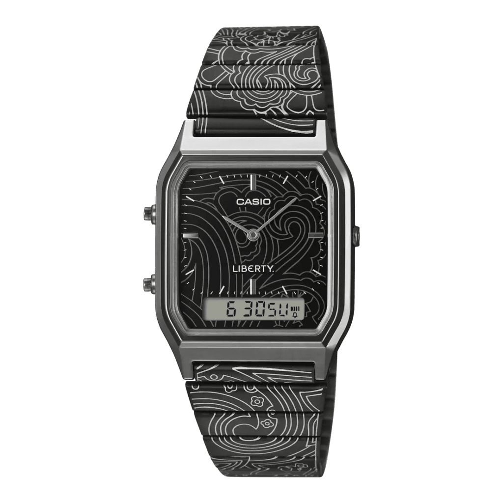 Casio Vintage AQ - 230EBLT - 1A Liberty Edition Men's Black Stainless Steel Watch | AQ - 230EBLT - 1A - VERSE - 