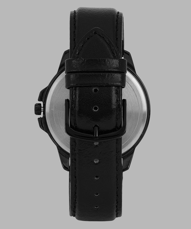 Peter England PE000065D 2024 Edition Men’s Analog Watch Grey Dial, Black Leather Strap| Peter England PE000065D - VERSE - 