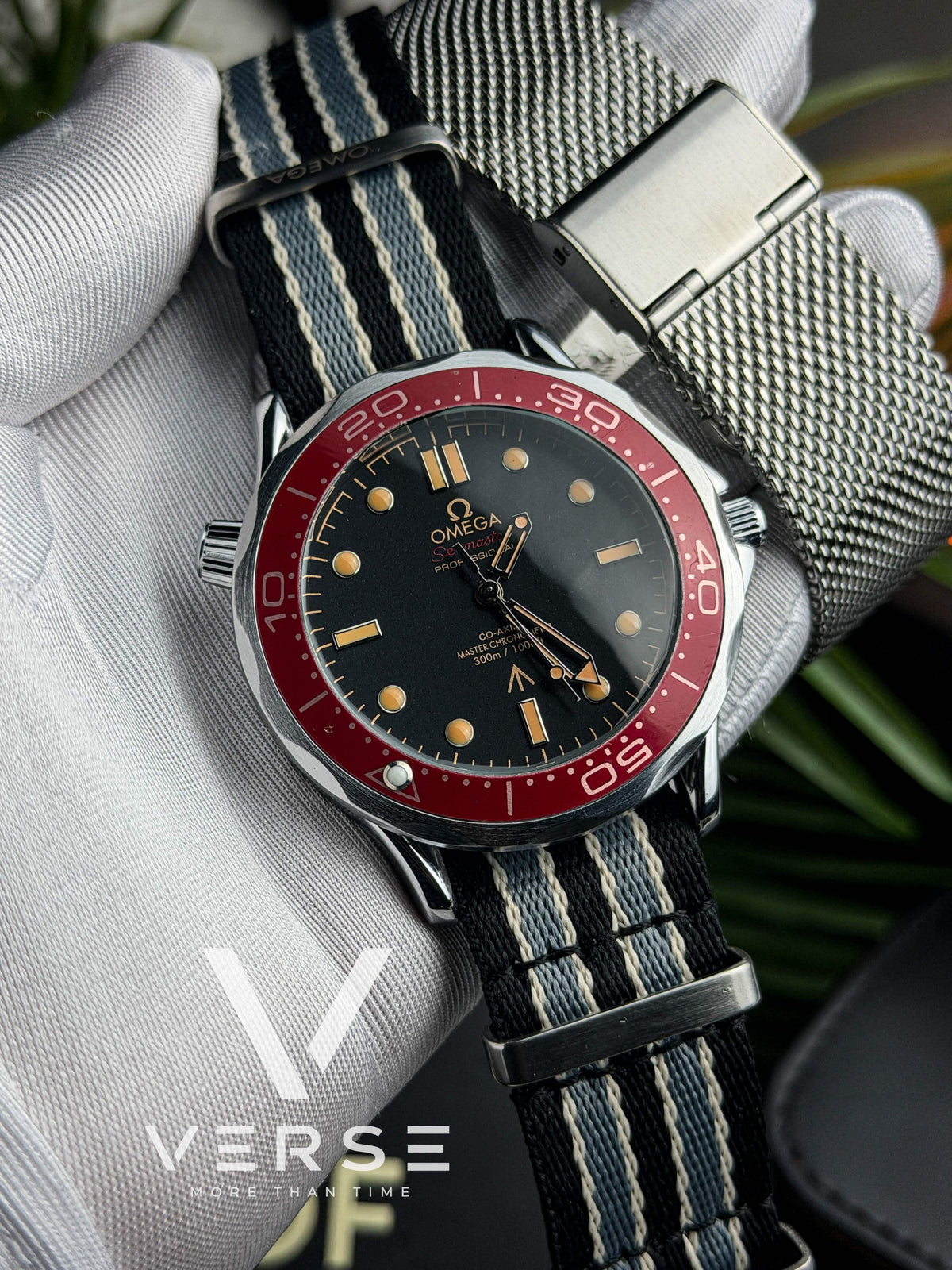 Omega Seamaster Diver 300M 007 Edition | “Burgundy Shadow” - ( Double A )