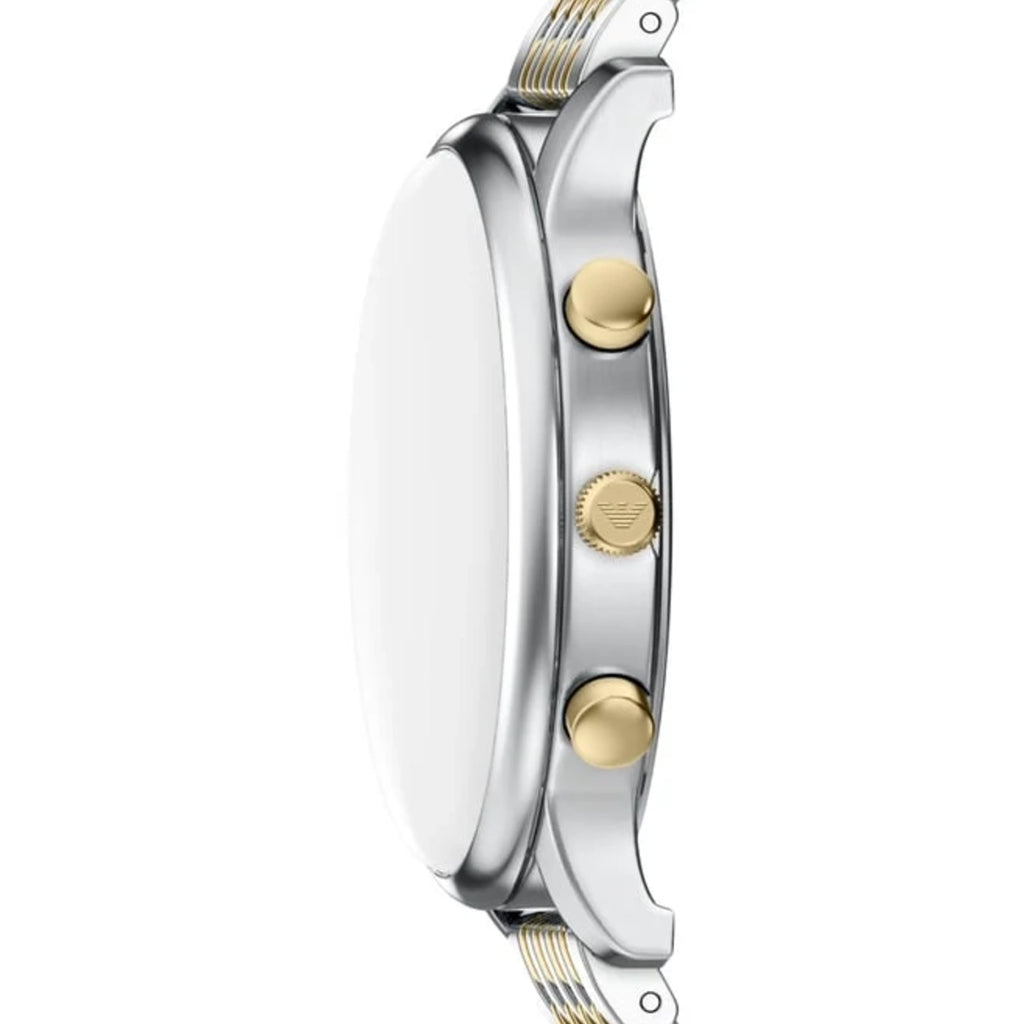Emporio Armani Minimalist Chronograph Grey Dial Two-Tone Stainless Steel Men's Watch | Emporio Armani AR11773