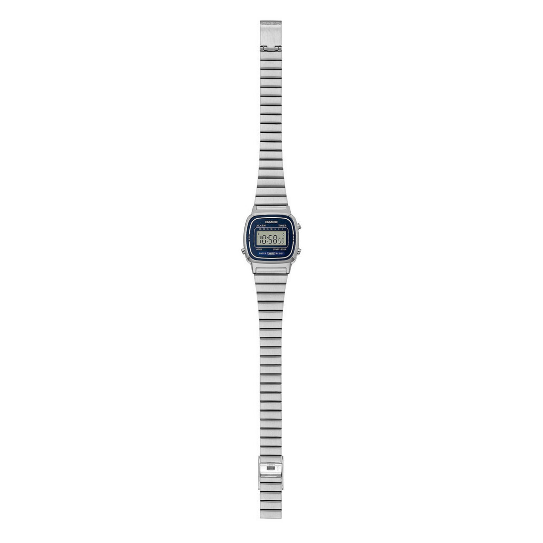 Casio Vintage LA670WA-2DF Digital Soft Blue Dial Stainless Steel Women's Digital Watch | Casio LA670WA-2DF