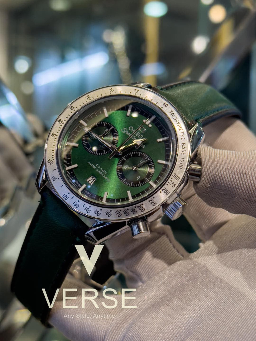 Omega Speedmaster 57 Green Belt Green Dial AA - VERSE - 