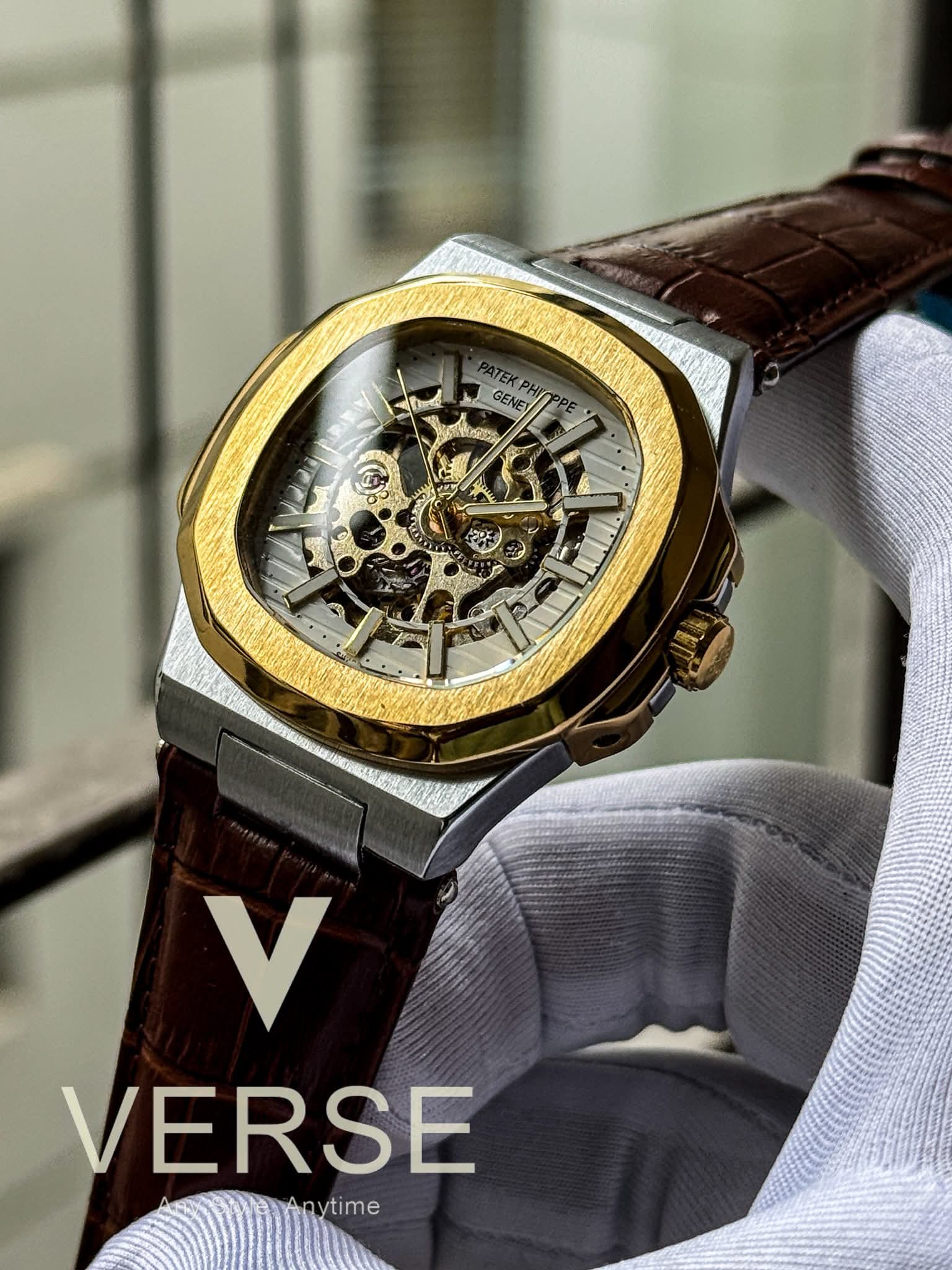 Patek Philippe Nautilus Two - Tone Automatic Brown Belt AA - VERSE - 