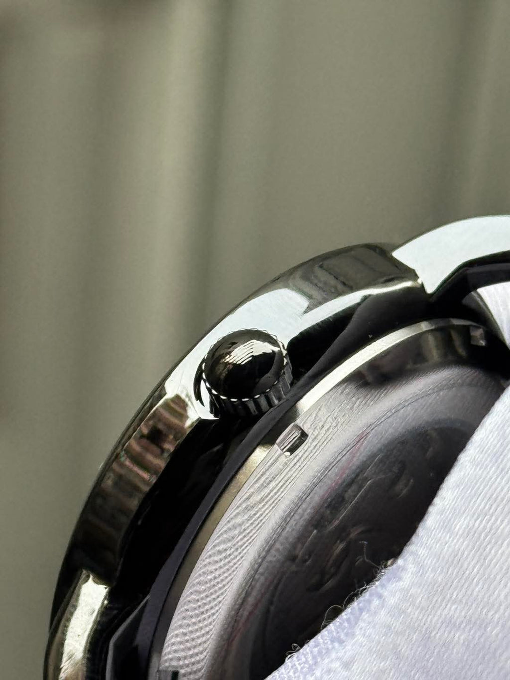 Armani Automatic Oval Black Belt Silver Case Black - Silver Dial AA - VERSE - 