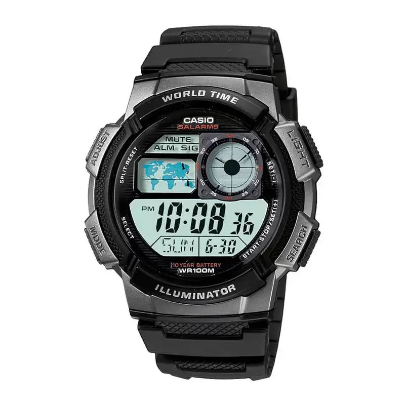 Casio AE - 1000W - 1BVDF 100M Men's Digital Black Resin Watch | Casio AE - 1000W - 1BVDF - VERSE - 