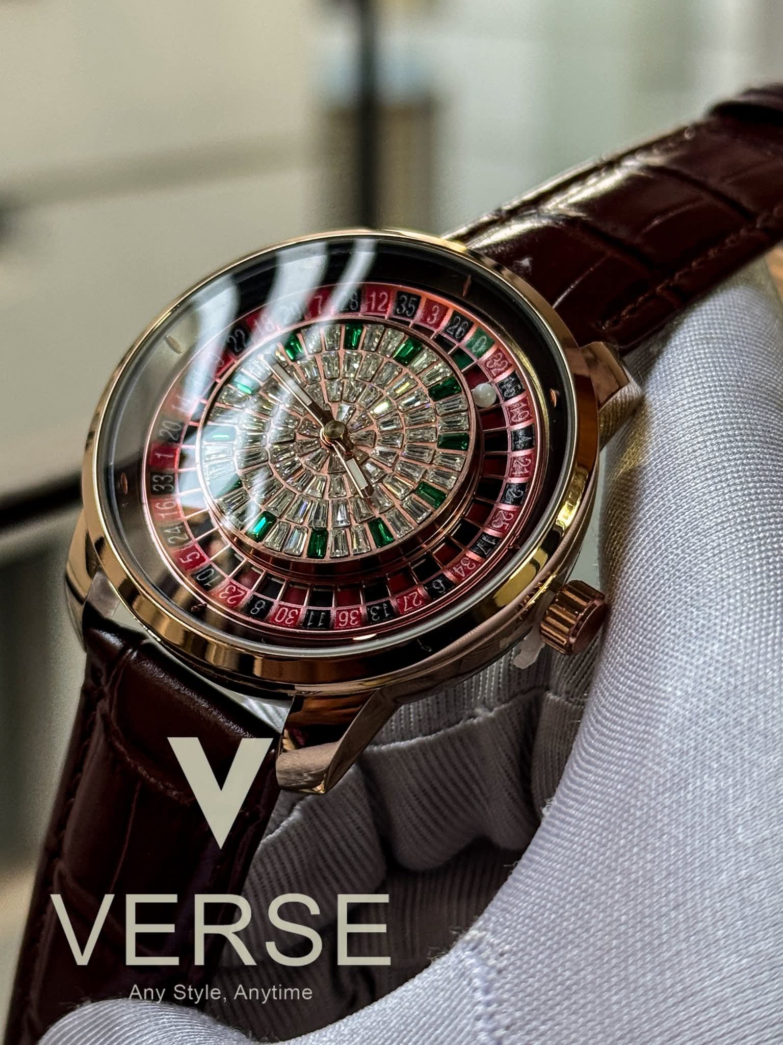 Heryi Casino Iced Royal Roulette Brown Belt Rose - Gold Case - VERSE - 