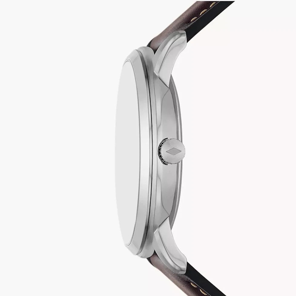 Fossil FS5905 Neutra Moonphase Multifunction Silver Dial Brown Leather Men's Watch | Fossil FS5905 - VERSE - 