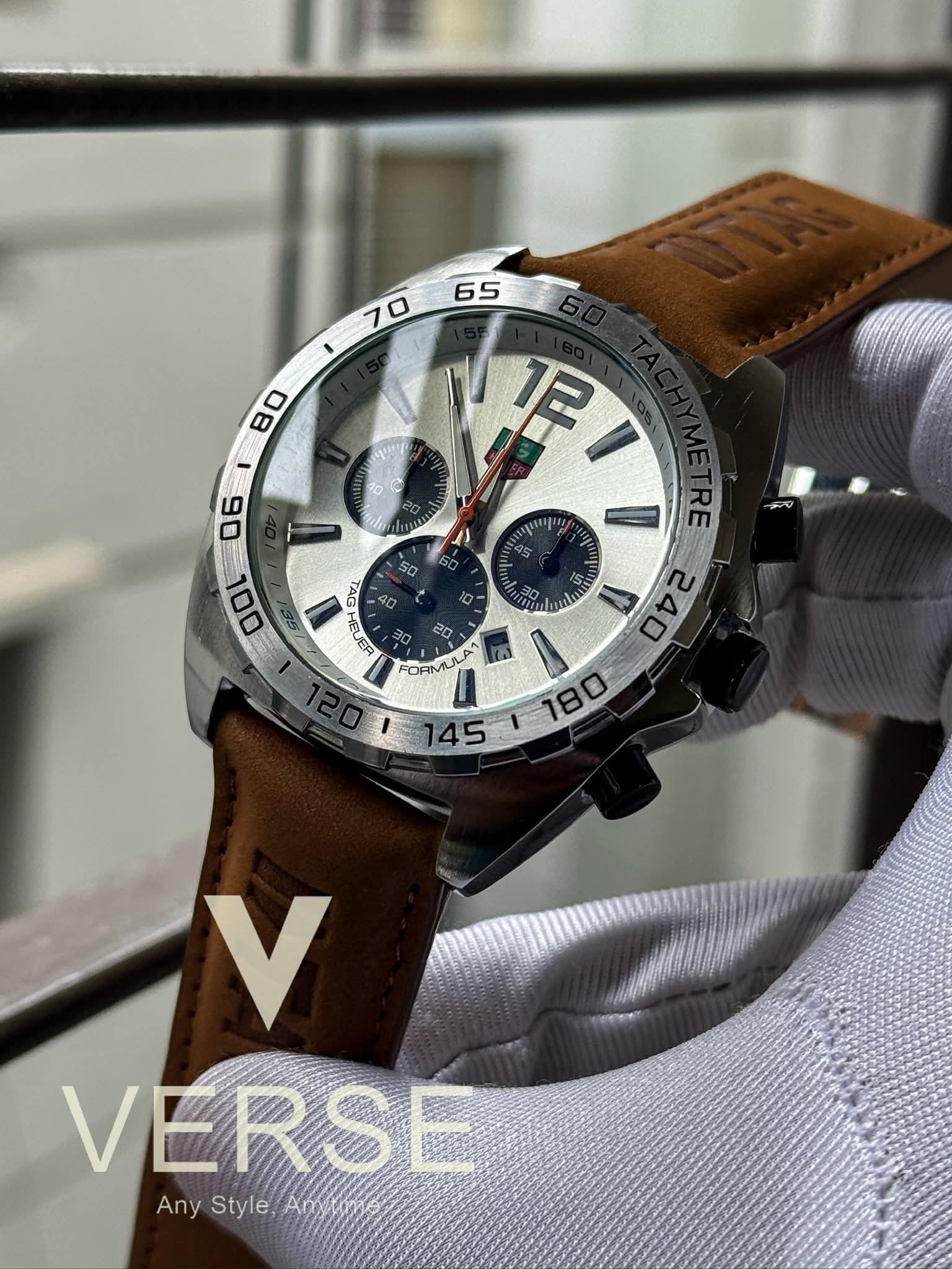 TAGHEUER Brown Belt Panda Dial Anniversary Edition - VERSE - 
