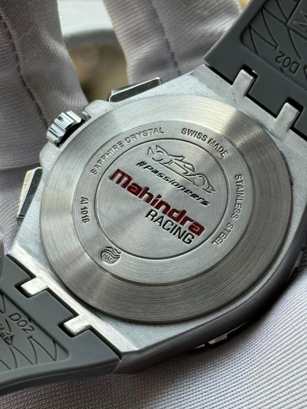 Maurice Lacroix Aikon Chronograph Mahindra Racing Edition Grey Red Belt AA - VERSE - 