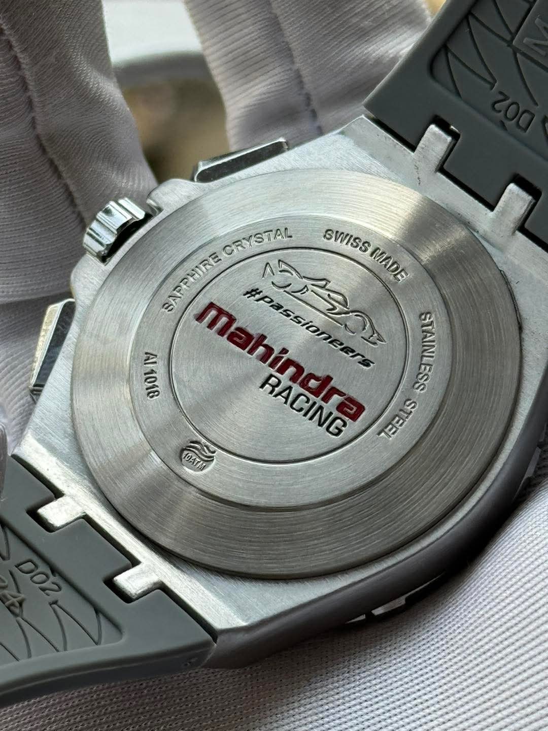 Maurice Lacroix Aikon Chronograph Mahindra Racing Edition Grey Red Belt AA - VERSE - 