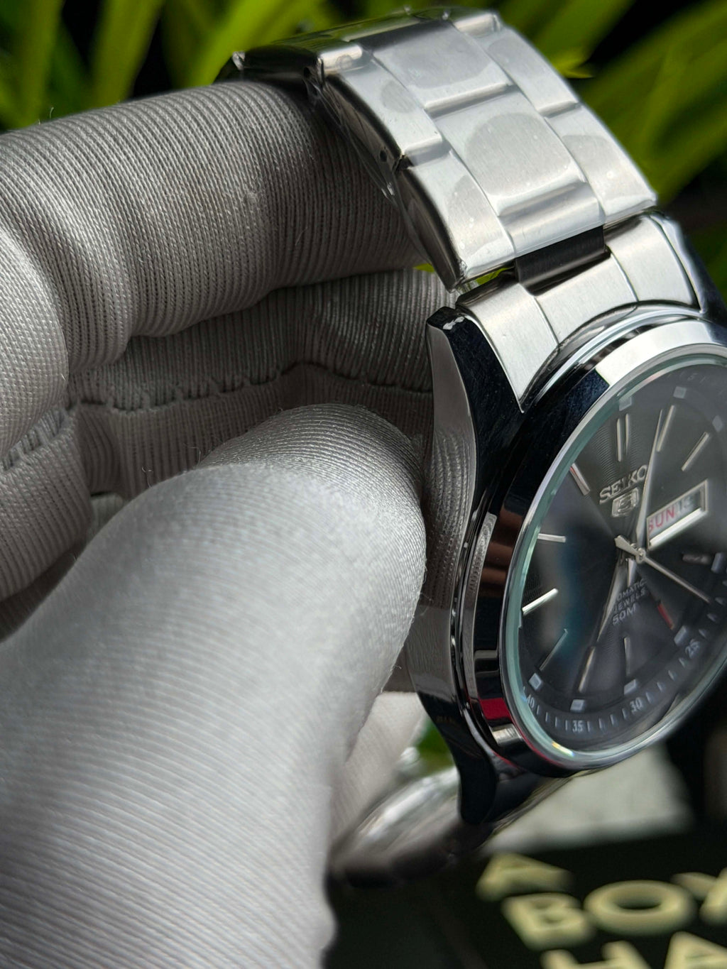 Seiko 5 SNKM87K1 "DressKX" Quartz | Sun Black Dial - ( Double A )
