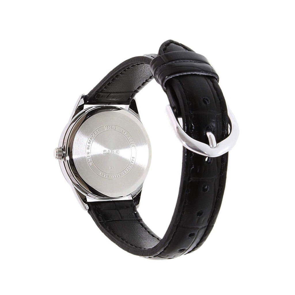 Casio LTP-V004L-1AUDF Black Dial Black Leather Women’s Watch | Casio LTP-V004L-1AUDF