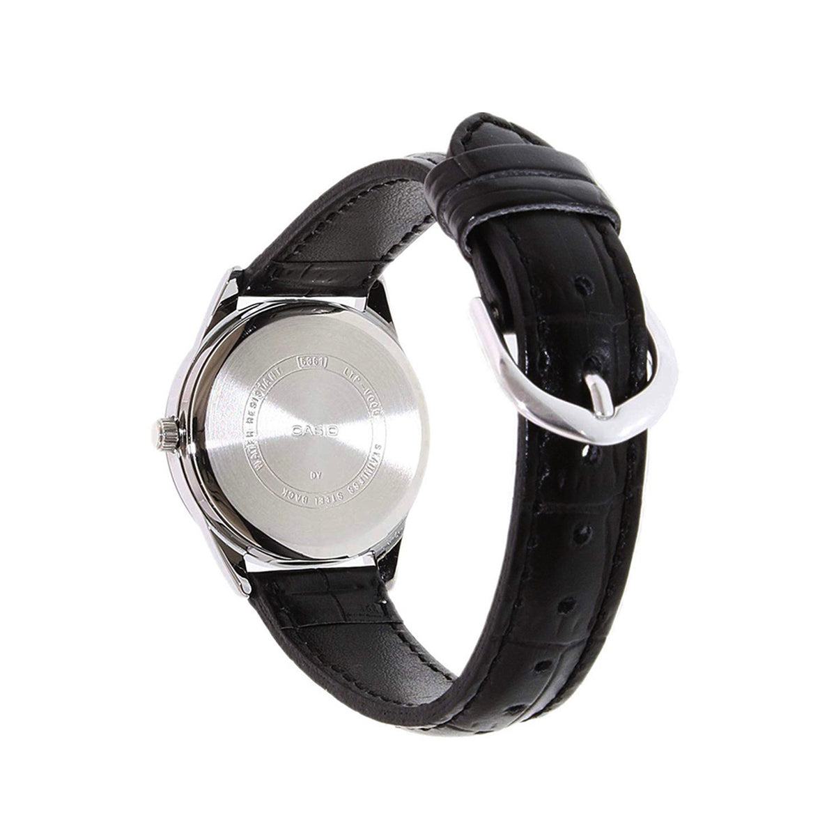 Casio LTP-V004L-1AUDF Black Dial Black Leather Women’s Watch | Casio LTP-V004L-1AUDF
